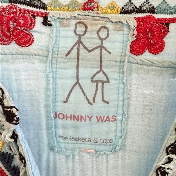 Johnny Was Red and Yellow Embroidered Blouse - Picture 3 of 4